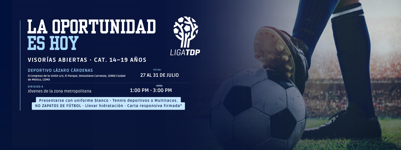 Convocatoria abierta — Guardianes de Oriente FC